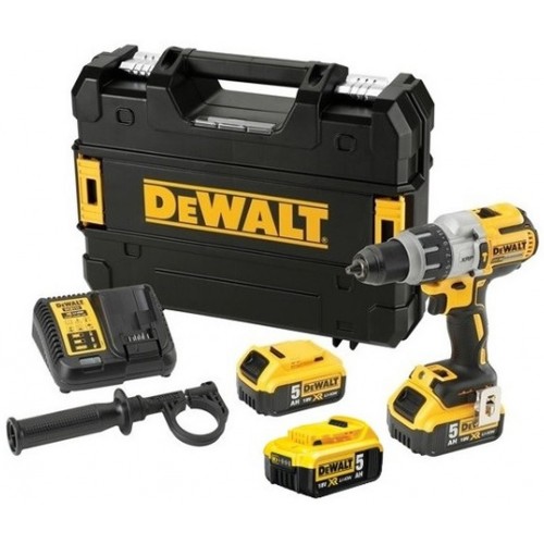 DeWALT DCD996P3 Aku bezuhlíková vŕtačka s príklepom XR (95Nm/18V/3x5,0Ah) kufor Tstak