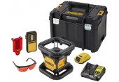 DeWALT DCE074D1R Aku Samonivelačný Rotačný laser s olovnicou, červený lúč (18V/2,0Ah)