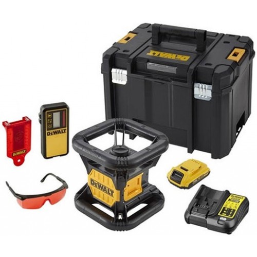 DeWALT DCE074D1R Aku Samonivelačný Rotačný laser s olovnicou, červený lúč (18V/2,0Ah)