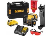 DeWALT DCE0825D1R Krížový päťbodobý laser červený XR (10,8V/1x 2,0Ah)kufor Tstak