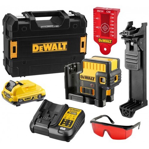 DeWALT DCE085D1R Päťbodový laser s červeným lúčom 1x2,0Ah 10,8V