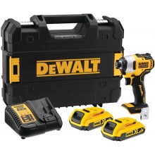 DeWALT DCF809D2T Aku rázový uťahovák 1/4" /190Nm XR (18V/2x2,0Ah) kufor Tstak