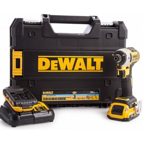 DeWALT Aku rázový uťahovač 18 V Tool Connect 1/4", 2 Ah DCF888D2B