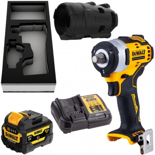 DeWALT DCF901P1G Rázový uťahovák 1/2" (340Nm/12V/1x5,0Ah) Pur vložka
