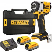 DeWALT DCF921E2T Aku rázový uťahovák 1/2" (406 Nm/18V/2x1,7Ah PowerStack) kufor Tstak