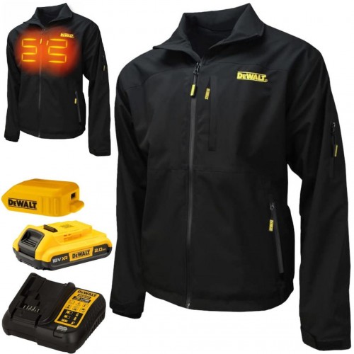 DeWALT DCHJ090BD1-XL Vyhrievaná čierna bunda veľ. XL
