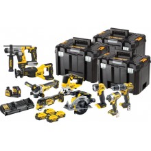 DeWALT DCK1012P4T Súprava bezuhlíkových zariadení 10ks (18V/4x5Ah + 3x Tsak)