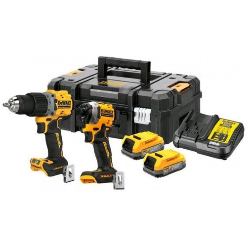 DeWALT DCK2050E2T Aku Kombo sada 18V (2x1,7Ah Powerstack) kufor Tstak