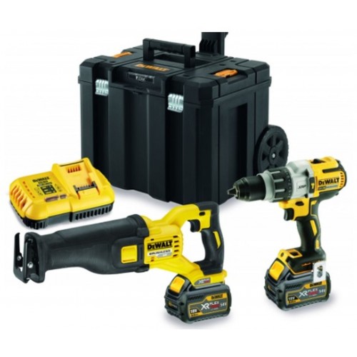 DeWALT Sada Aku náradie XR FLEXVOLT Li-Ion 18 / 54V, 2x 6,0Ah TSTAK kufor s madlom DCK2057