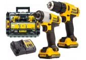 DeWALT DCK211D2T Combo sada vŕtačka / skrutkovač + rázový uťahovák (12V/2x2,0 Ah) Tsta