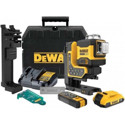 DeWALT DCLE34035D1 Aku multi laser 3x360 ° zelený s diaľkovým ovládaním (18V/2,0Ah) T-stak