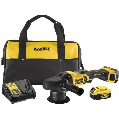 DeWALT DCM848P2 Aku excentrická leštička 125mm XR (18V/2x5,0Ah) Taška