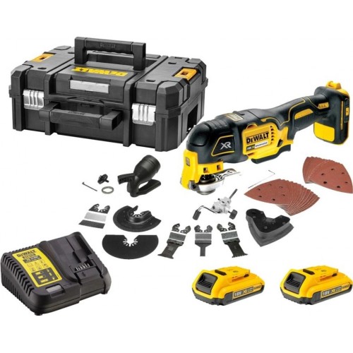DeWALT DCS355D2 Aku bezuhlíková oscilačná multibrúska XR Li-Ion XR Li-Ion (18V/2x 2,0Ah) T