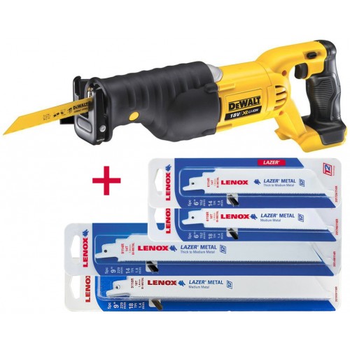 DeWALT DCS380NXE Aku chostová píla + 120 pílových plátkov LENOX