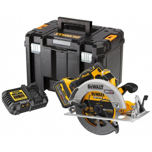 DeWALT DCS573T1 Aku Kotúčová píla XR (190mm/18V/1x6,0Ah) kufor Tstak