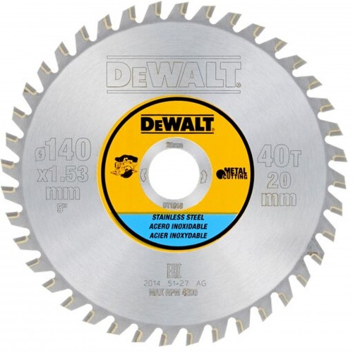 DeWALT DT1918 Pílový kotúč na kov 140 x 20 mm, 40 zubov, TCG 10 °