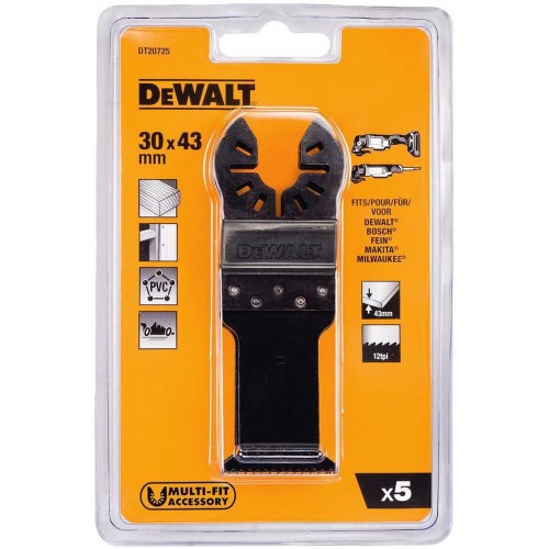 DeWALT DT20725 Pílové listy pre rýchle rezanie dreva, 30×43mm, 5ks