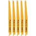 DeWALT DT2349 imetalové pílové listy na drevo s klincami a plasty, 228mm 5ks