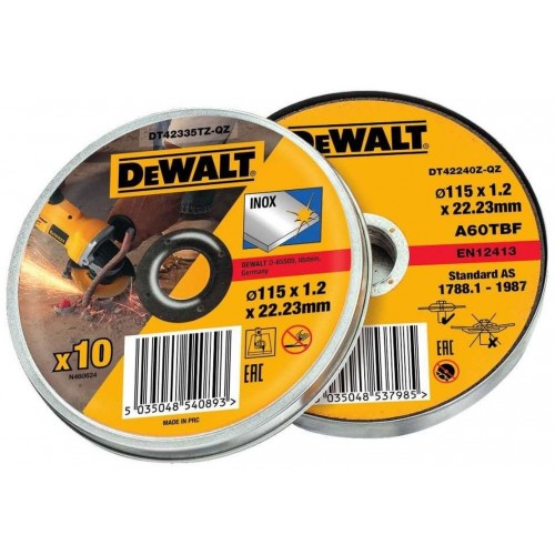 DeWALT DT42335TZ Rezné kotúče do uhlových brúsok 115 mm, 10 ks