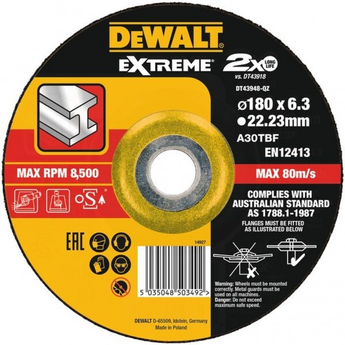 DeWALT DT43948 brúsny kotúč na kov, 180mm DeWALT DT43948 brúsny kotúč na kov, 180mm