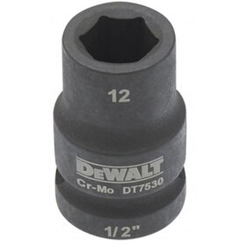 DeWALT DT7530 Nástrčná hlavica EXTREME IMPACT 1/2“ krátka, 12 mm