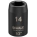 DeWALT DT7532 Nástrčná hlavica EXTREME IMPACT 1/2“ krátka, 14 mm