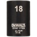 DeWALT DT7536-QZ Extreme Impact Nástrčná hlavica 1/2“ krátka, 18 mm