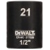 DeWALT DT7539 Nástrčná hlavica EXTREME IMPACT 1/2“ krátka, 21 mm