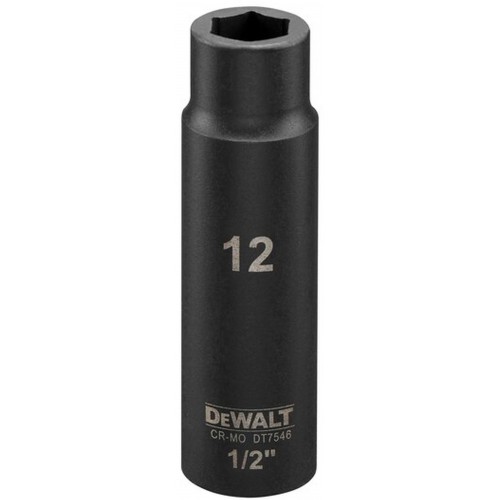 DeWALT DT7546 Nástrčná hlavica EXTREME IMPACT 1/2“ dlhá, 12 mm DeWALT DT7546 Nástrčná hlavica EXTREME IMPACT 1/2“ dlhá, 12 mm