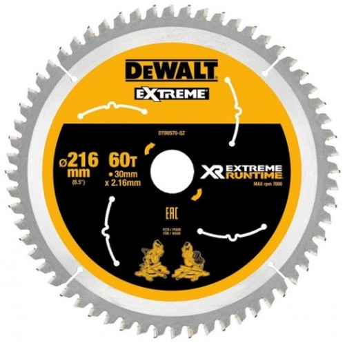 DeWALT DT99570 Pílový kotúč 216 x 30 mm, 60 zubov