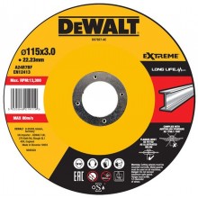DeWALT DX7927 Rezný kotúč vypuklý na kov, 115 mm