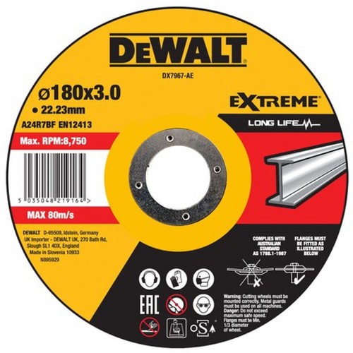 DeWALT DX7967 Rezný kotúč vypuklý na kov, 180 mm