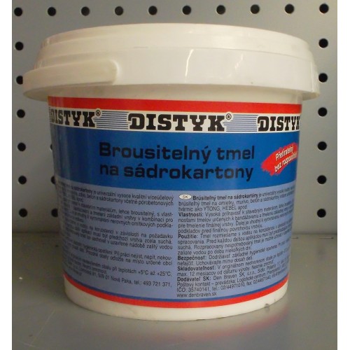 DISTYK brúsiteľný tmel na sadrokartón 1,5 kg