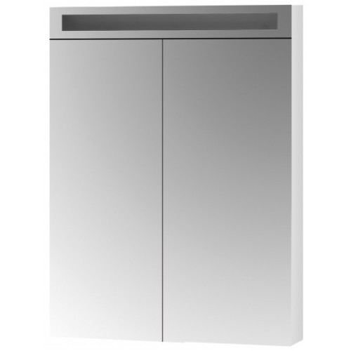 DŘEVOJAS AIR 60 2D galérka s LED osvetlením a zásuvkou (zrkadlo 30/30), biela lesk 69264