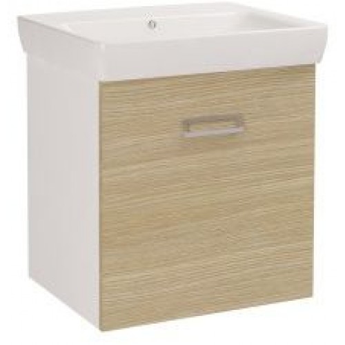 DŘEVOJAS Q MONO 600 skrinka s umývadlom Q 600, biela/dub 60674 DŘEVOJAS Q MONO 600 skrinka s umývadlom Q 600, biela/dub 60674