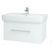 DŘEVOJAS Q UNO 800 skrinka s umývadlom Q 800, biela, úchyt oceľ 20036B