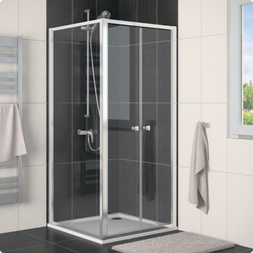 RONAL ECOF ECO-Line bočná stena, 90cm, aluchrom / číre sklo ECOF09005007