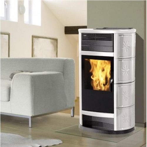 EDILKAMIN ANDE teplovodné kachle na pelety , 18kW , biela 755540