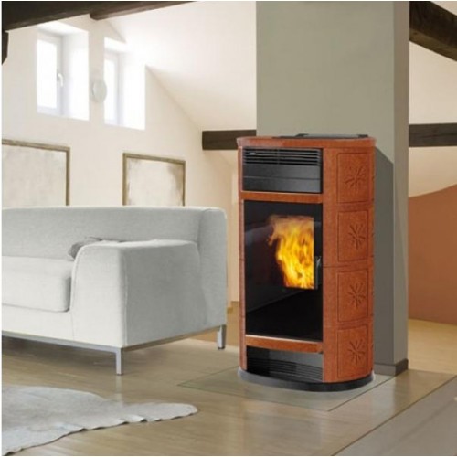 EDILKAMIN ANDE teplovodné kachle na pelety , 18kW , koža 755560