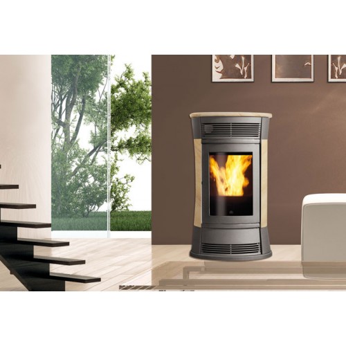 EDILKAMIN CAMEO teplovodné kachle na pelety , 15kW , pieskovec 751160