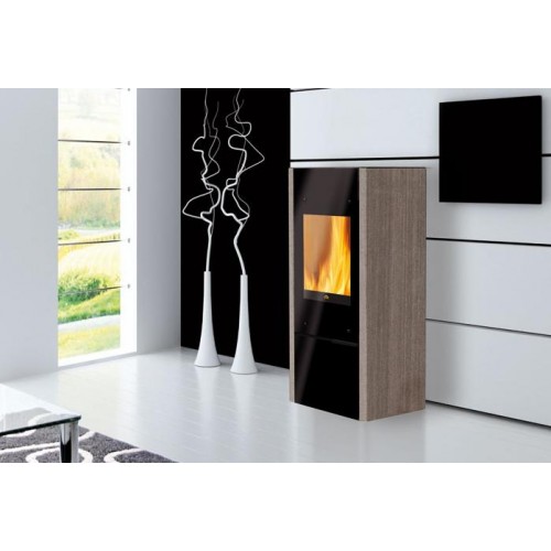 EDILKAMIN CORAL 1 teplovzdušné krbové kachle na drevo, 6kW, wenge 757060