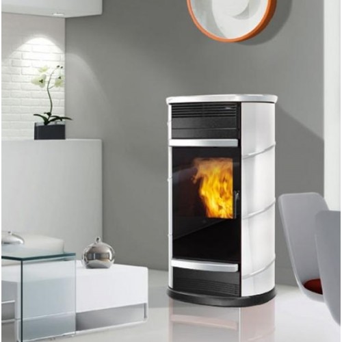 EDILKAMIN FUJI teplovodné kachle na pelety , 18kW , biela 755510