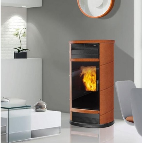 EDILKAMIN FUJI teplovodné kachle na pelety , 18kW , koža 755530