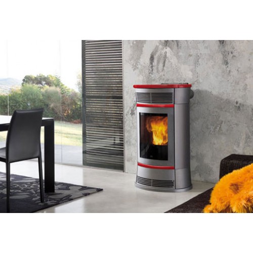 EDILKAMIN TRESOR teplovodné kachle na pelety, 15 kW, červená 755270