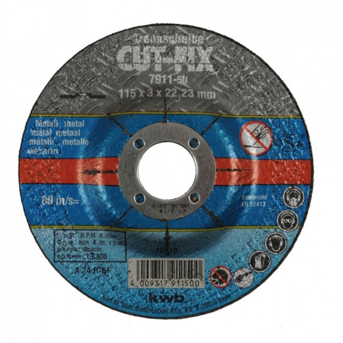 EINHELL kotúč rezný na kov CUT-FIX 115 x 3,0 x 22 KWB 791150 EINHELL kotúč rezný na kov CUT-FIX 115 x 3,0 x 22 KWB 791150