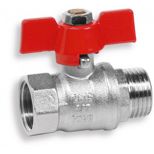 NOVASERVIS Ferro EKO guľový kohút 1 / 2 "motýlik EK113/15 NOVASERVIS Ferro EKO guľový kohút 1 / 2 "motýlik EK113/15