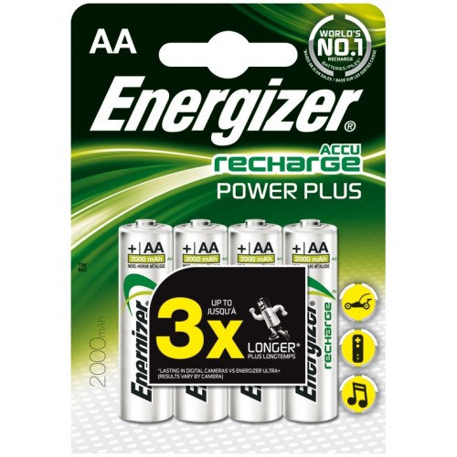 ENERGIZER Nabíjacie tužkové batérie NiMH Power Plus 2000 mAh 4xAA 35035804 ENERGIZER Nabíjacie tužkové batérie NiMH Power Plus 2000 mAh 4xAA 35035804