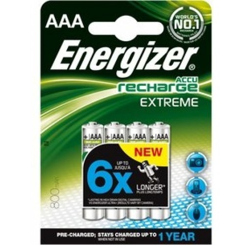 ENERGIZER Nabíjacie tužkové batérie NiMH EXT 800 mAh 4xAAA 35038512