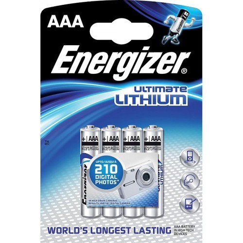 ENERGIZER Alkalické tužkové batérie Ultimate Lithium FR03 / 4 4xAAA 35035751