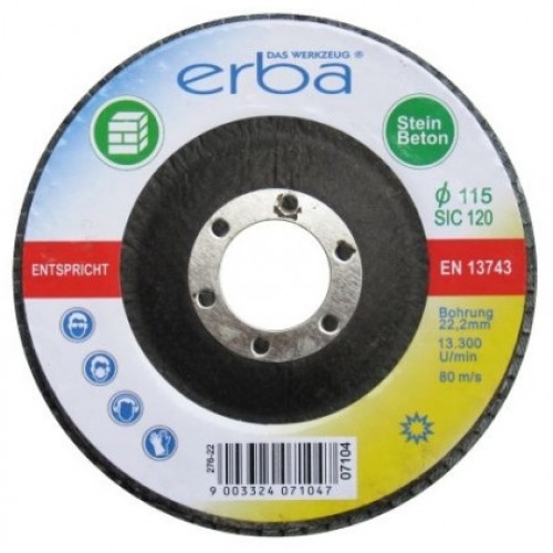 ERBA Lamelový brúsny kotúč na kameň 115 mm SiC120 ER-07104